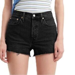 LEVI'S 501 ORIGINAL FIT HIGH RISE WOMEN'S SHORTS - BLACK, size 33, NWT